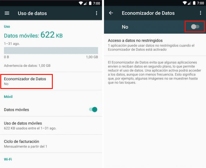 economizador de datos