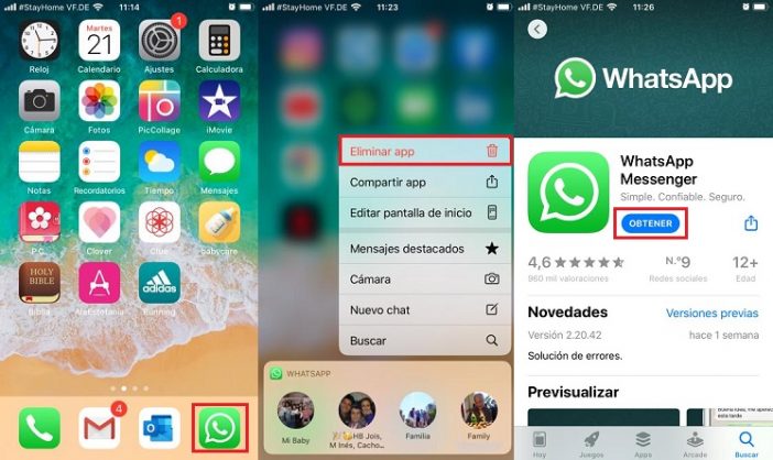Recuperar mensajes con reinstalación whatsapp