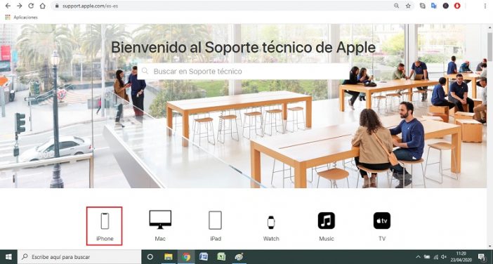 Verificar desde la web de Apple