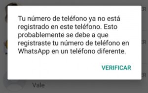 error whatsapp verificacion