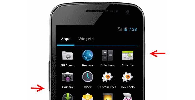 captura de pantalla android